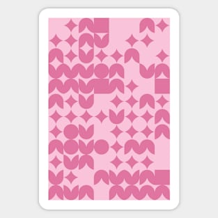 Valentines Day Geometric Pattern - Flowers #1 Sticker